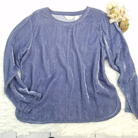 J. Jill Tops - J. Jill Purple Velvet Boxy Pullover Top